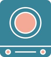 Induction Stove Glyph Two Color Icon vector