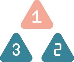 Numbers Glyph Two Color Icon vector