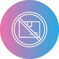 Prohibited Sign Line Gradient Circle Icon vector