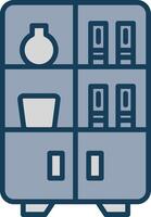 Display Case Line Filled Grey Icon vector