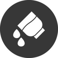 Add Water Glyph Inverted Icon vector