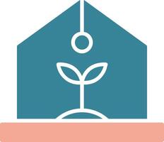 Greenhouse Glyph Two Color Icon vector