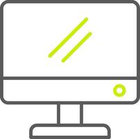 Pc Monitor Line Two Color Icon vector