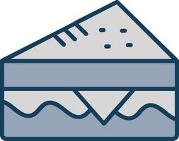 Sandwich Line Filled Grey Icon vector