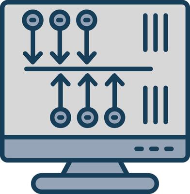 TimeLine Filled Grey Line Filled Grey Icon