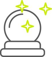 Crystal Ball Line Two Color Icon vector