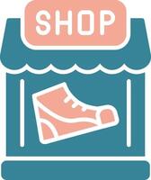 Shoe Shop Glyph Two Color Icon vector