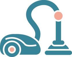 Vacuum Cleaner Glyph Two Color Icon vector