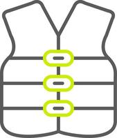 Vest Line Two Color Icon vector