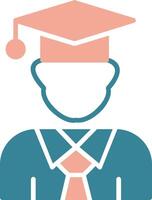 Graduation Glyph Two Color Icon vector