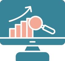 Data Analysis Glyph Two Color Icon vector