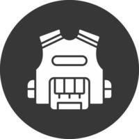 Vest Glyph Inverted Icon vector