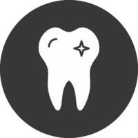 Teeth Glyph Inverted Icon vector