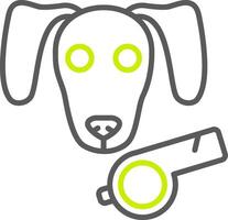 icono de línea de perro de dos colores vector