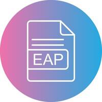 EAP File Format Line Gradient Circle Icon vector