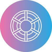 Color Wheel Line Gradient Circle Icon vector