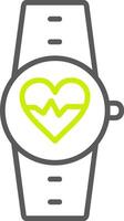 Heart Rate Monitor Line Two Color Icon vector