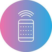Remote Control Line Gradient Circle Icon vector