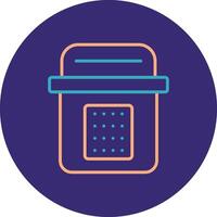 Sealed Line Two Color Circle Icon vector