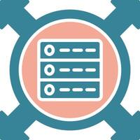 Data Driven Glyph Two Color Icon vector