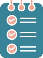 Check List Glyph Two Color Icon vector