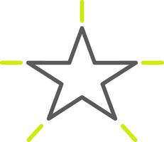 Star Line Two Color Icon vector