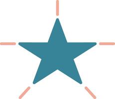 Star Glyph Two Color Icon vector
