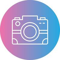 Camera Line Gradient Circle Icon vector