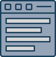 Browser Line Filled Grey Icon vector
