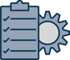 Project Management Line Filled Grey Icon vector