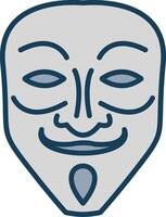 Mask Line Filled Grey Icon vector