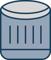 Oil Filter Line Filled Grey Icon vector