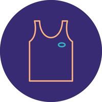 Tank Top Line Two Color Circle Icon vector