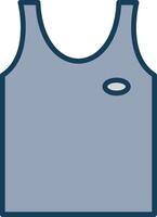 Tank Top Line Filled Grey Icon vector