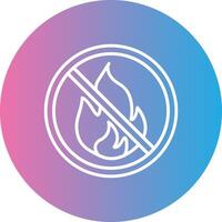 Prohibited Sign Line Gradient Circle Icon vector