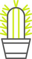 Succulent Line Two Color Icon vector