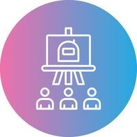 Training Course Line Gradient Circle Icon vector