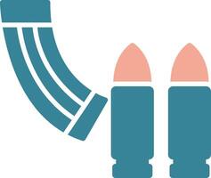 Ammunition Glyph Two Color Icon vector