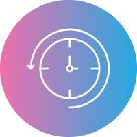 Back In Time Line Gradient Circle Icon vector