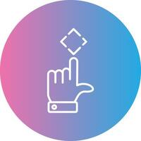 Gestures Line Gradient Circle Icon vector