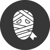 Mummy Glyph Inverted Icon vector