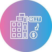 Reit Line Gradient Circle Icon vector