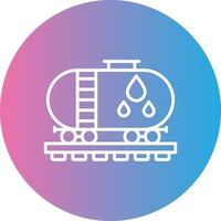 petróleo tanque línea degradado circulo icono vector