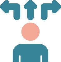 Decision Making Glyph Two Color Icon vector