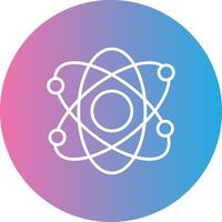 Atomic Line Gradient Circle Icon vector