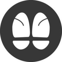 Footprint Glyph Inverted Icon vector