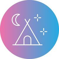 Camping Line Gradient Circle Icon vector
