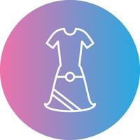 Dress Line Gradient Circle Icon vector