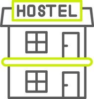 Hostel Line Two Color Icon vector