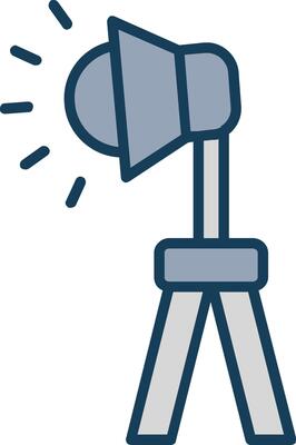 Lighting Line Filled Grey Icon